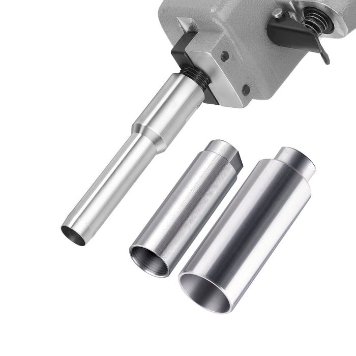 Close up view of interchangable centering sleeve of meite USA ZN1170B deco nailer in white background