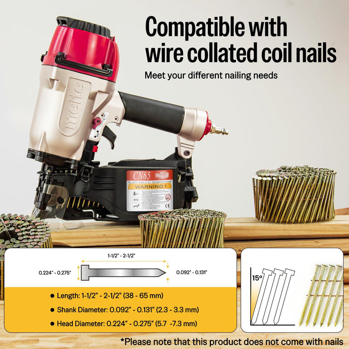CN65 2-1/2" Pneumatic Coil Pallet Nailer