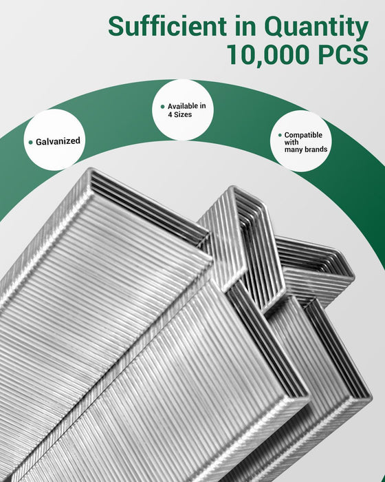16GA 1/2" Crown 1-1/4" to 2" Leg Length Galvanized Staples--GS16 - MEITE USA