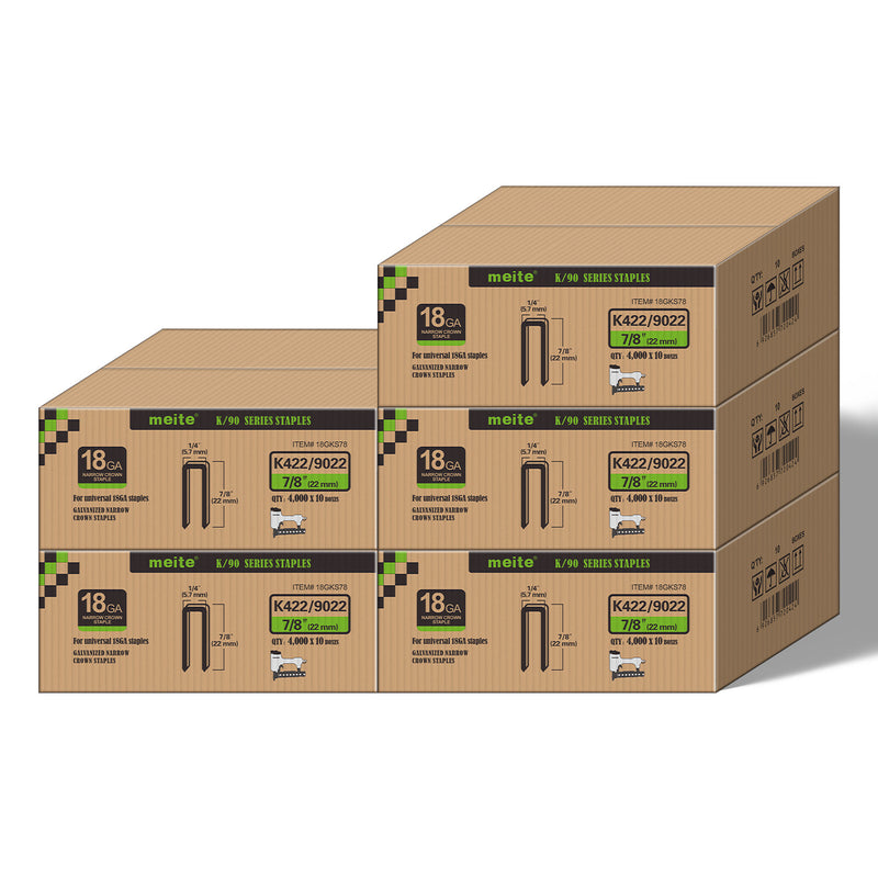 18Ga 1/4" Narrow Crown Staples in Bulk (5-50 Cases)