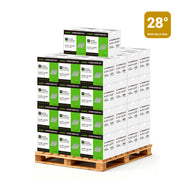 Meite USA 28-degree 3 1/4 inch length smooth shank framing nails, a pallet with 50 boxes at 2000 pieces per box, displayed on a white background
