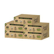 Meite USA 18 gauge 1/4 inch crown staples in 1-1/4 inch length, 5 cases at 8 boxes per case, displayed on a white background