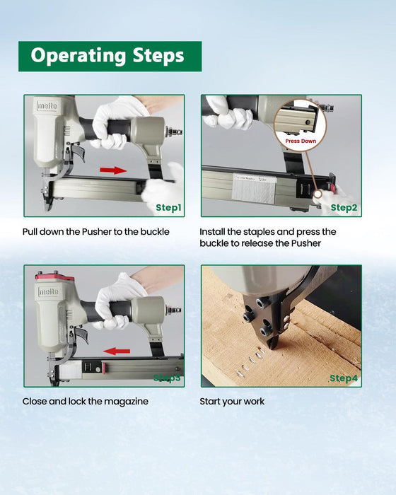 18 Gauge 92 Series 5/16" Crown 1" Length Mattress Medium Wire Staples - MEITE USA