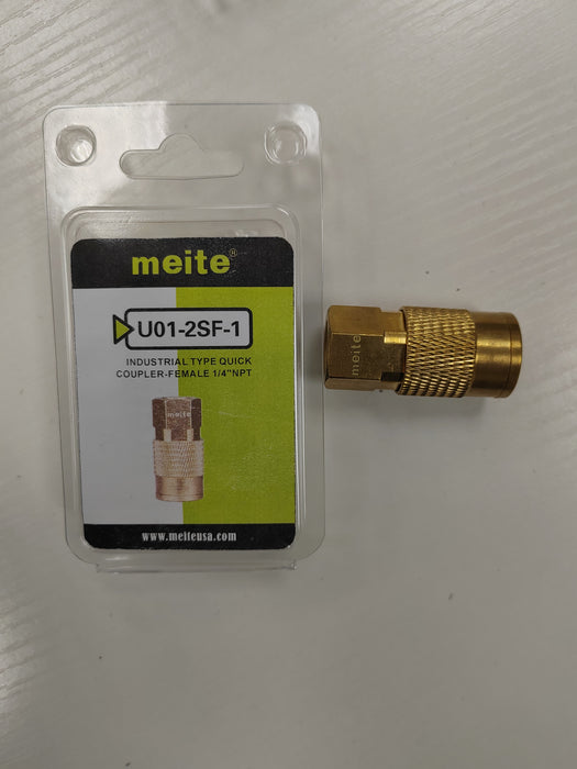 Milton Type 1/4" NPT Industrial Brass Thread Female Quick Coupler
