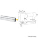 Meite USA 20 Gauge 1/5 crown 4J Series galvanized upholstery staples with a compatible stapler line drawing on a white background