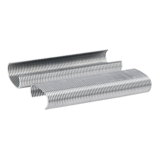 Two strips of Meite USA 14 gauge 1-1/2" crown hog rings displayed on a white background 