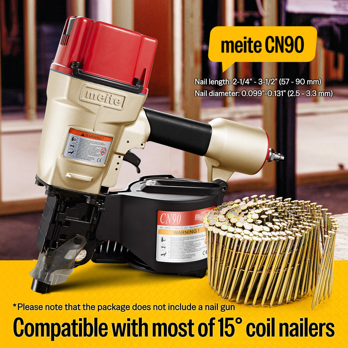 3” x 0.120” Coil Siding Nails - Galvanized Smooth Shank