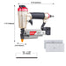 Dimensions and compatible staple specifications of the meite USA MP635B 22Ga pneumatic pin nailer 