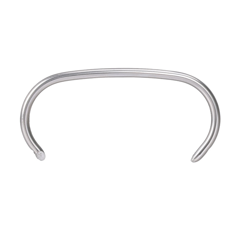 A Meite USA 14 gauge 1-1/2" crown 304 stainless steel hog ring displayed individually on a white background