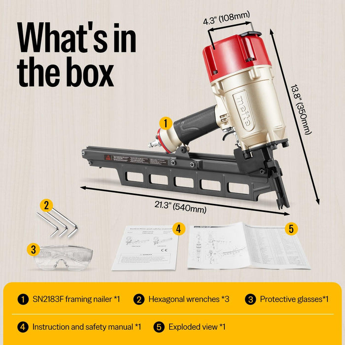 SN2183F 21 Degree Pneumatic Framing Nailer