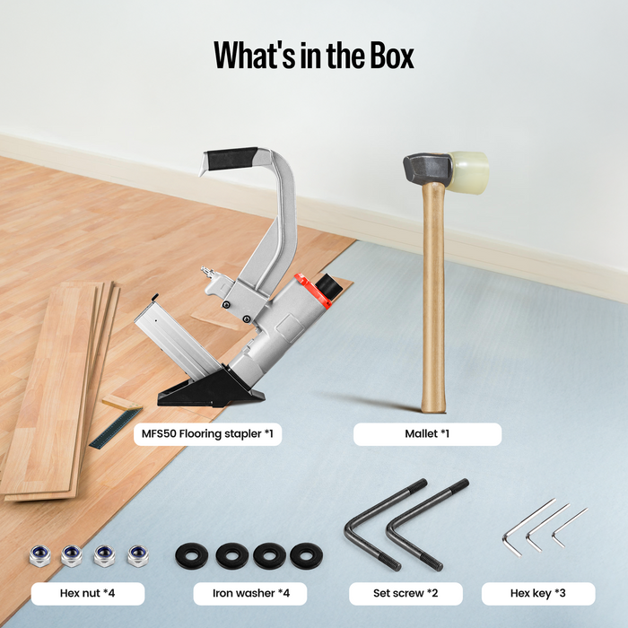 meite flooring nailer with mallet