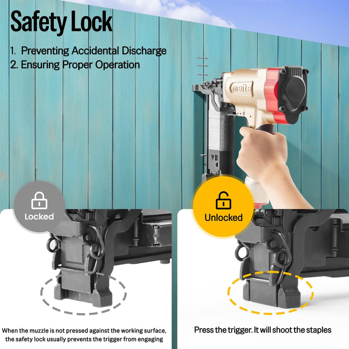PW2638-L 16Ga Pneumatic Upholstery Stapler 1'' Crown