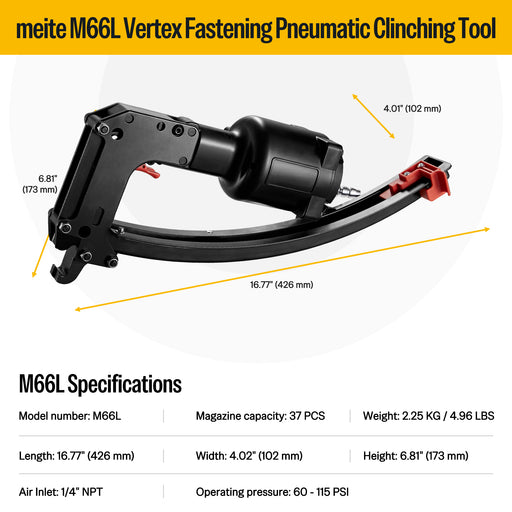 Pneumatic clinching tool