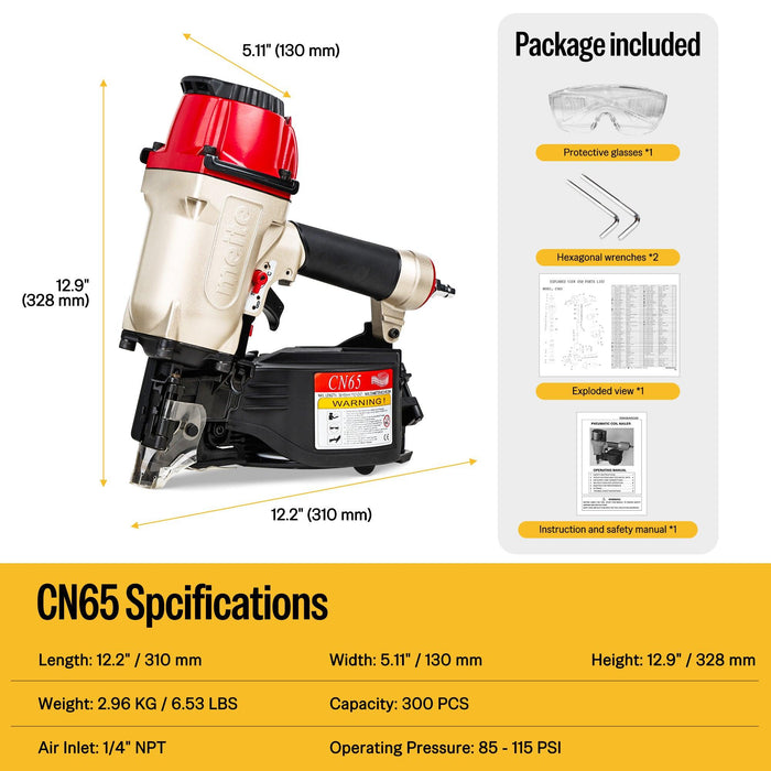 CN65 2-1/2" Pneumatic Coil Pallet Nailer