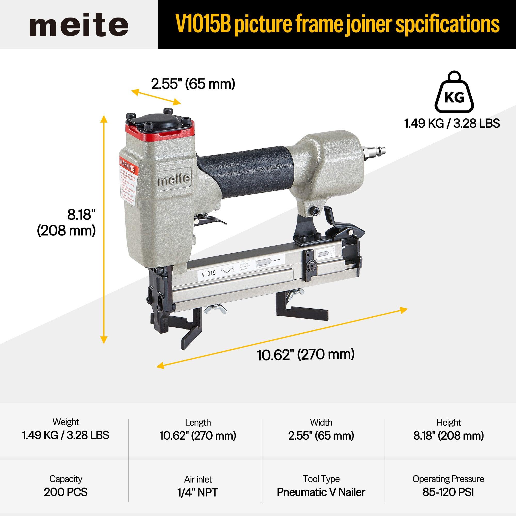 Meite USA V1015B Pneumatic V-Nailerr with V-nails for Picture