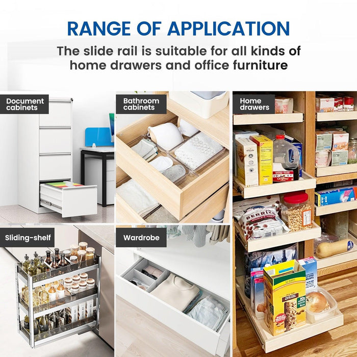 Soft Close Sidemount Drawer Slides 10-22 Inches Full Extension Ball Bearing - MEITE USA