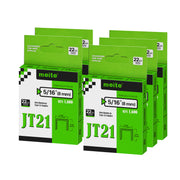 Meite USA JT21 staples, five packs of 22Ga galvanized staples in 5/16 inch length shown on a white background, 1600 staples per pack for a total of 8000 pieces