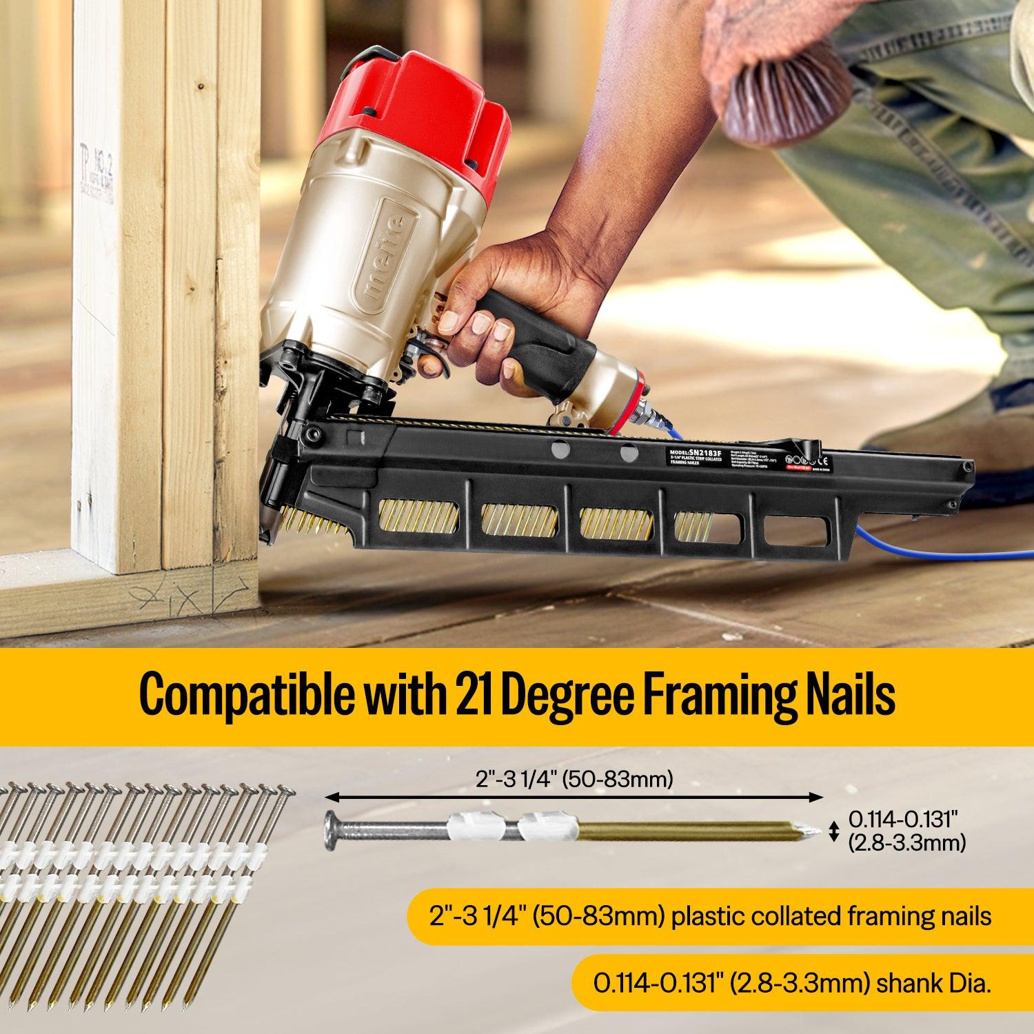 Meite USA 21 Degree Pneumatic Framing Nailer SN2183F – for
