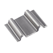 Meite USA single 1/2" Crown Corrugated Fasteners on white background, showing sharp point