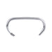 Meite USA close-up of a single 16Ga 11/16-inch crown P7 galvanized hog ring on a white background, showing its sharp pointed legs and curved ring body