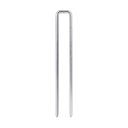 Single meite USA 18 gauge 1/4" narrow crown upholstery staples on white background