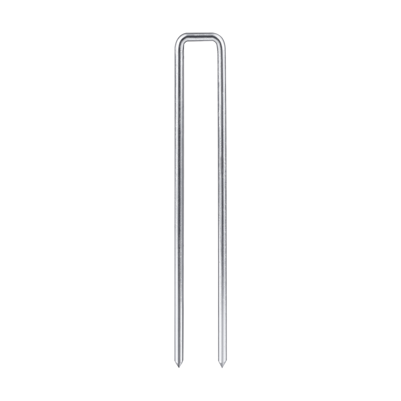 Single meite USA 18 gauge 1/4" narrow crown upholstery staples on white background