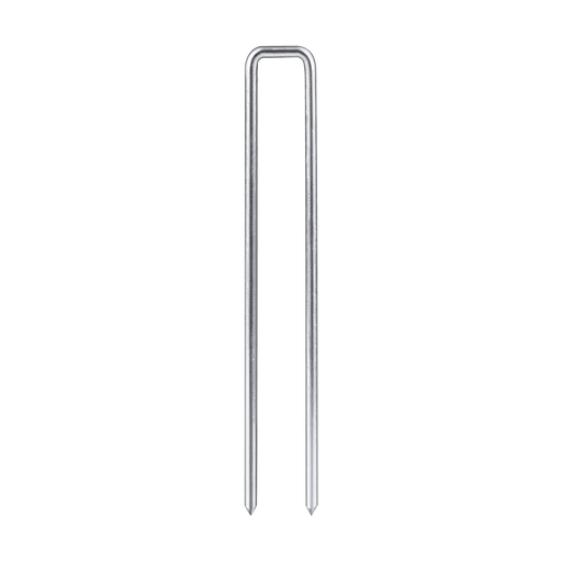 Single meite USA 18 gauge 1/4" narrow crown upholstery staples on white background