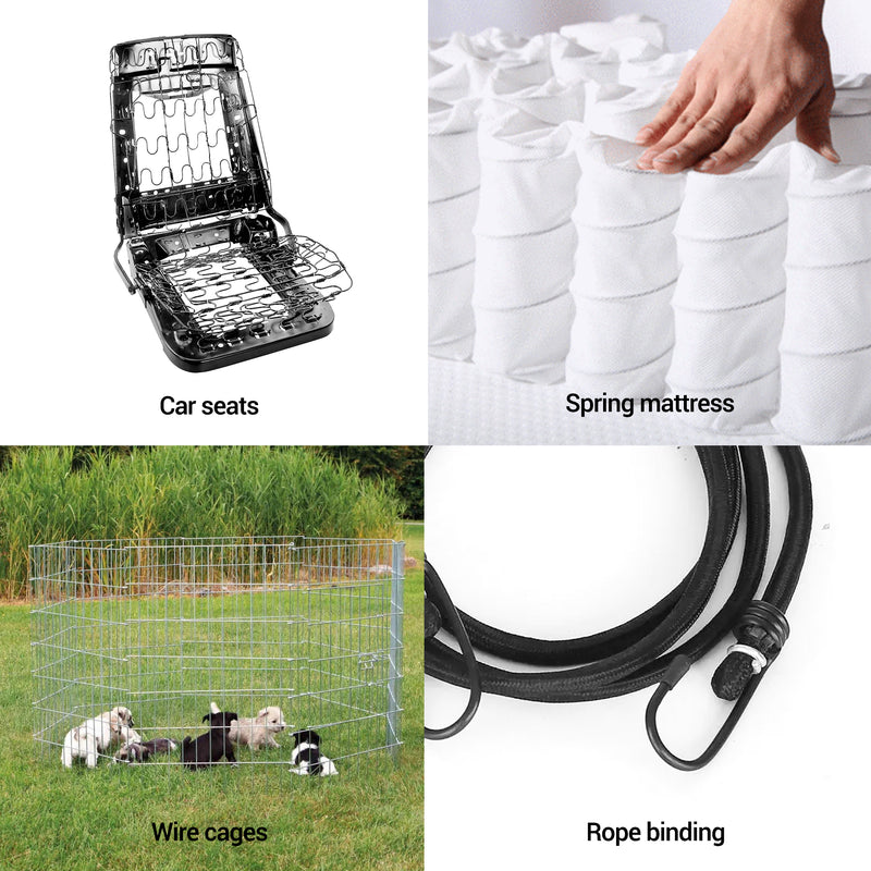 Application of Meite USA hog ring tool like car seats, mattress, wire cage, rope binding