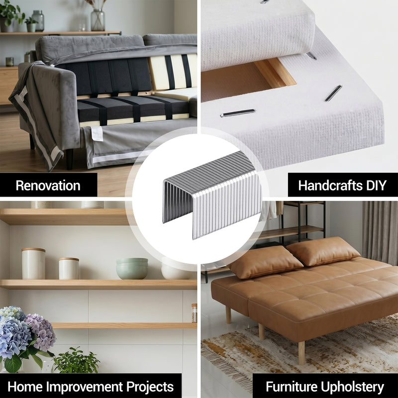Application of meite USA 22GA 3/8'' crown upholstery staples such as picture frames, chair, furniture, handicrafts, sofa, fabric, etc.
