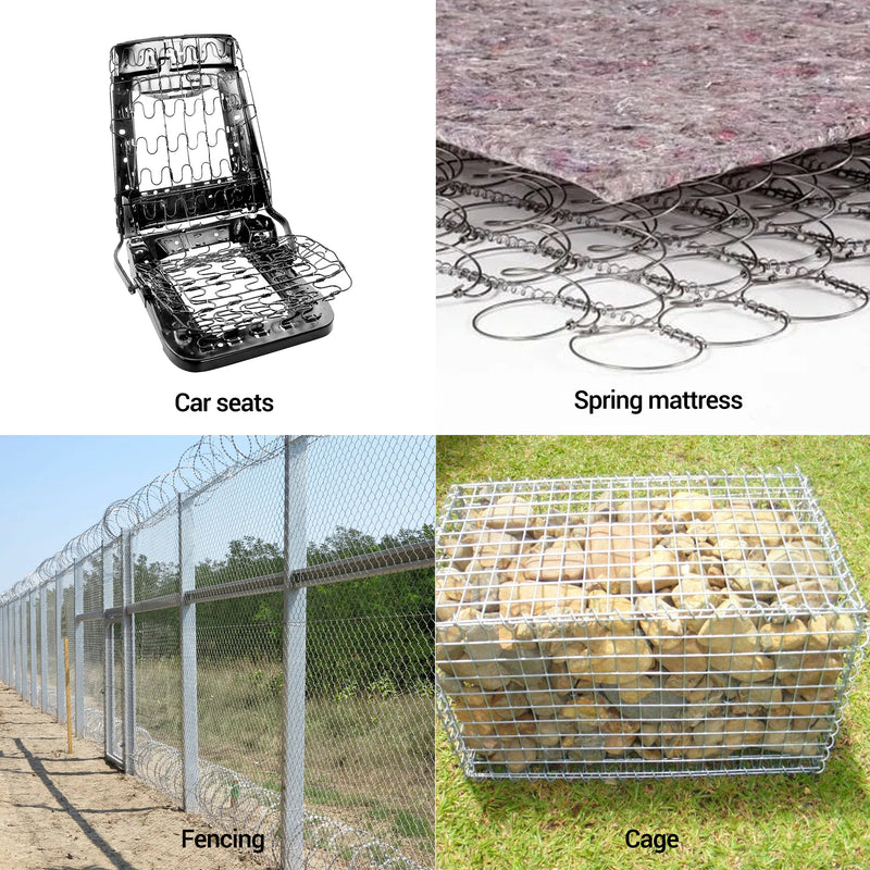 Application of meite USA MTC560 14Ga 1-1/2" Crown Pneumatic Hog Ringer like car seats, mattress, wire cage, fencing