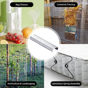 Applications of 16 gauge 11/16'' crown P7 hog rings, like bag closure, fencing, horticultur & landscaping, mattress, and so on,.