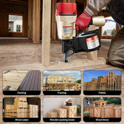Applications of meite USA CN90 3-1/2'' Pneumatic Coil Pallet Nailer, like decking, framing, pallets, wood cases, wood fence, etc.
