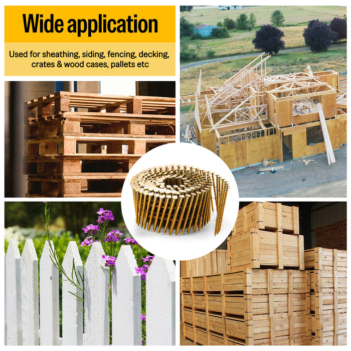 2'' to 3'' Coil Siding Nails - Electro Galvanized Ring Shank