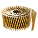 Meite USA 2 3/8 inch length ring shank coil siding nails displayed in a single roll on a white background 
