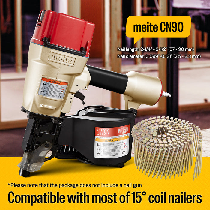 2'' to 3'' Coil Siding Nails - Electro Galvanized Ring Shank