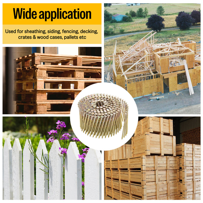 2'' to 3'' Coil Siding Nails - Electro Galvanized Ring Shank