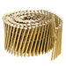 Meite USA 3 inch length smooth shank coil siding nails displayed in a single roll on a white background 