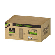 Meite USA 18 gauge 1-1/4 inch length brad nails case at 12 box per case displayed on a white background