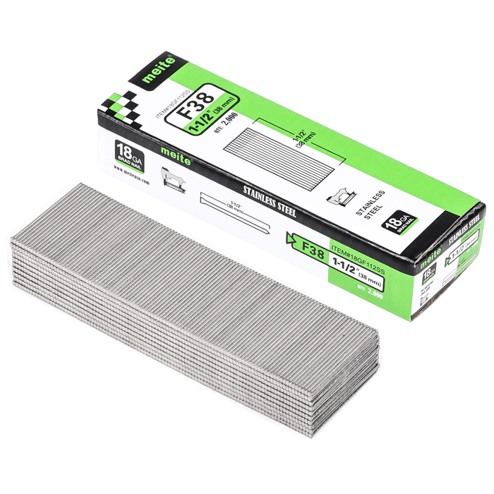 18 Gauge Stainless Steel 3/4"-2" Length Brad Nails - MEITE USA
