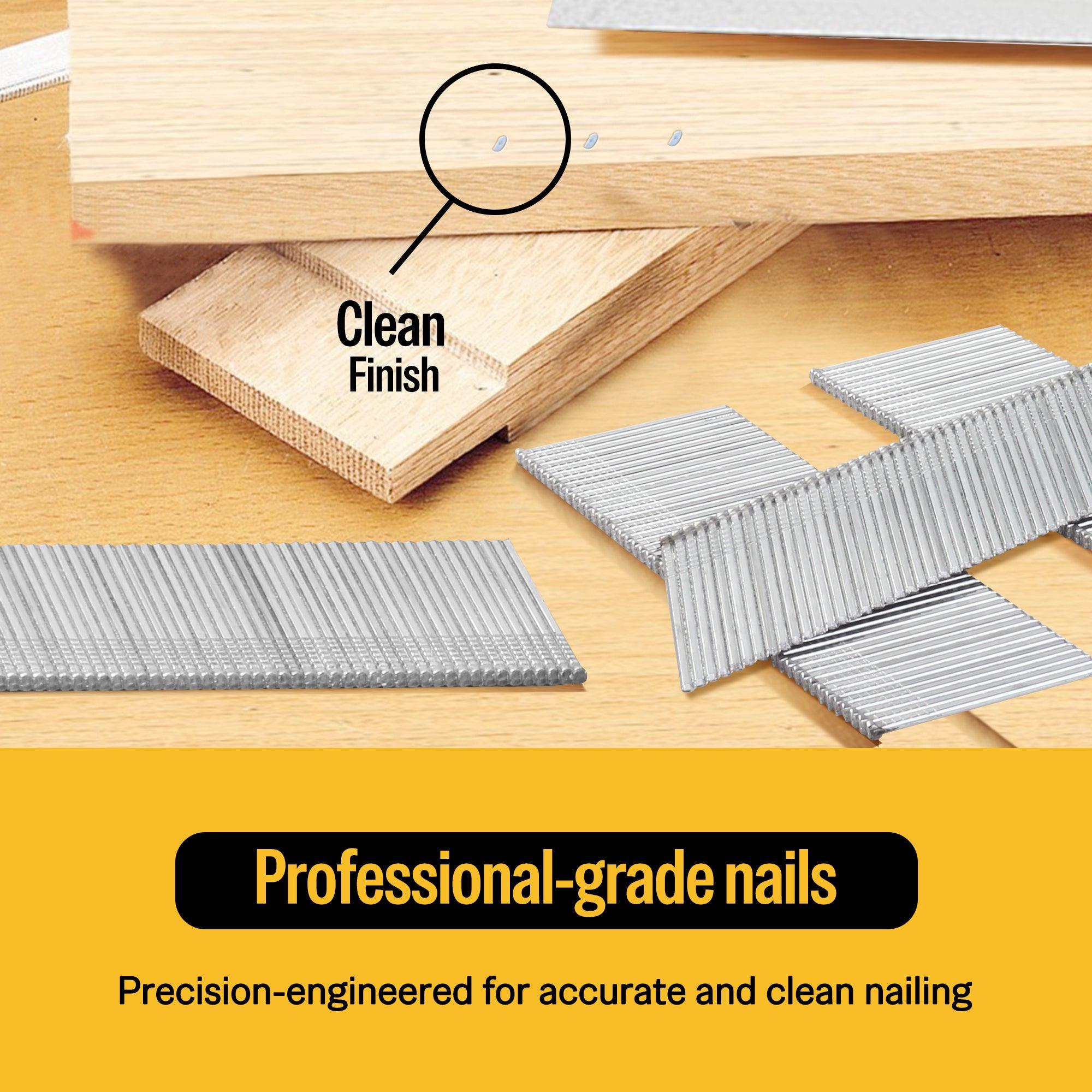 Meite USA 16 Gauge 20 Degree Angled Finish Nails for Precise Woodwork ...