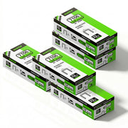 Five boxes of meite USA 22Ga 3/8 inch crown 1/4'' length 304 stainless steel upholstery staples with 10020 pieces per box, displayed on a white background