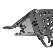 Close-up of the jaw of Meite USA MTC560 14Ga 1-1/2" Crown Pneumatic Hog Ringer in white background