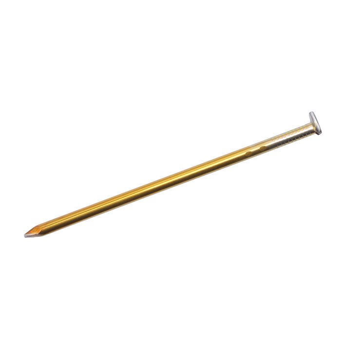 Meite USA single 28-degree 3 1/4 inch length smooth shank framing nail displayed individually on a white 