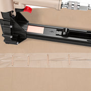 Meite USA ADCS-19 pneumatic carton stapler in use on a cardboard box