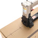 Meite USA ADCS-19 pneumatic carton stapler in use on a cardboard box