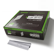 Meite USA 18Ga 1-1/4 inch length L-cleat flooring nails, 5 boxes in one case, 5,000 PCS in total, in white background