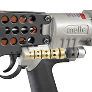 Detailed view of upgraded switch assembl Meite USA SC7E-I2 15Ga 3/4" Crown Pneumatic Hog Ring Tool