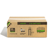 Meite USA case pack containing 10 boxes of meite USA 18 gauge 1/4" narrow crown 1-1/4'' length staples with 4000 pieces per box on a white background