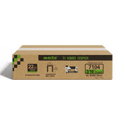 Meite USA case pack containing 20 boxes of 22Ga 3/8-inch crown 3/16'' length upholstery staples with 10020 pieces per box on a white background