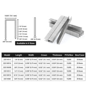 Product information graphic for a U-shaped metal channel bar, showing dimension diagrams for different sizes, available sizes, and a size specification table.